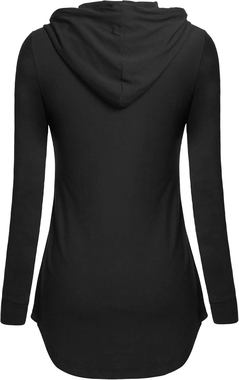 Nandashe Women Pullover V-Neck Long Sleeve Kangaroo Pocket Tunic Hoodies