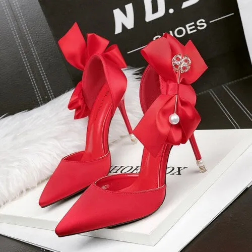 Natalie  Spitzige Damen-High Heels mit Schleife