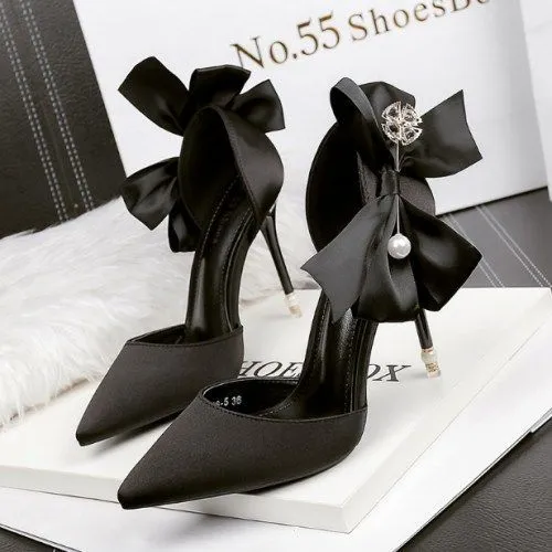 Natalie  Spitzige Damen-High Heels mit Schleife