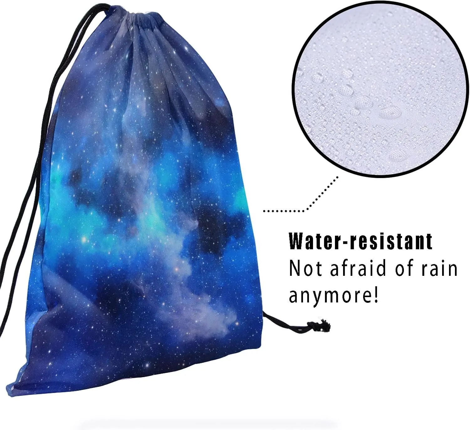 Navy Galaxy Grip Bag - Blue Stars Gymnastics Grip Bag Cute Nebula Star Gym Drawstring Storage Bags