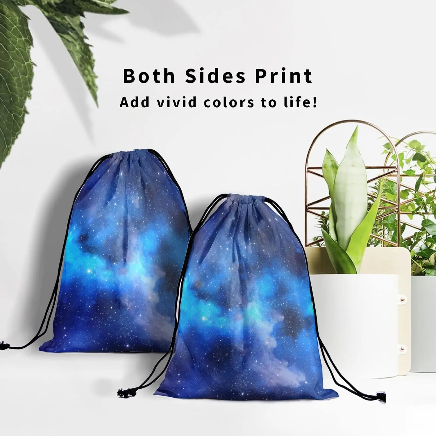 Navy Galaxy Grip Bag - Blue Stars Gymnastics Grip Bag Cute Nebula Star Gym Drawstring Storage Bags