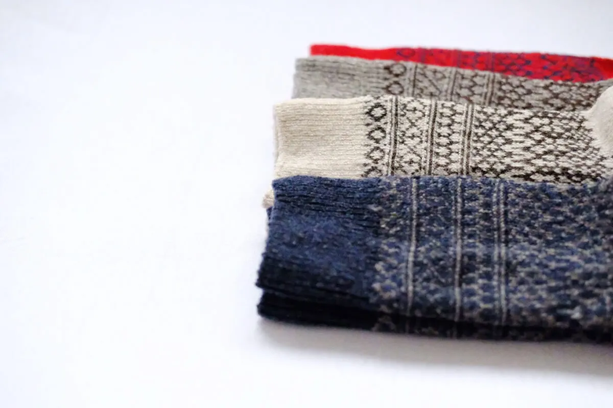 NISHIGUCHI KUTSUSHITA - Oslo Woo Jacquard Sock