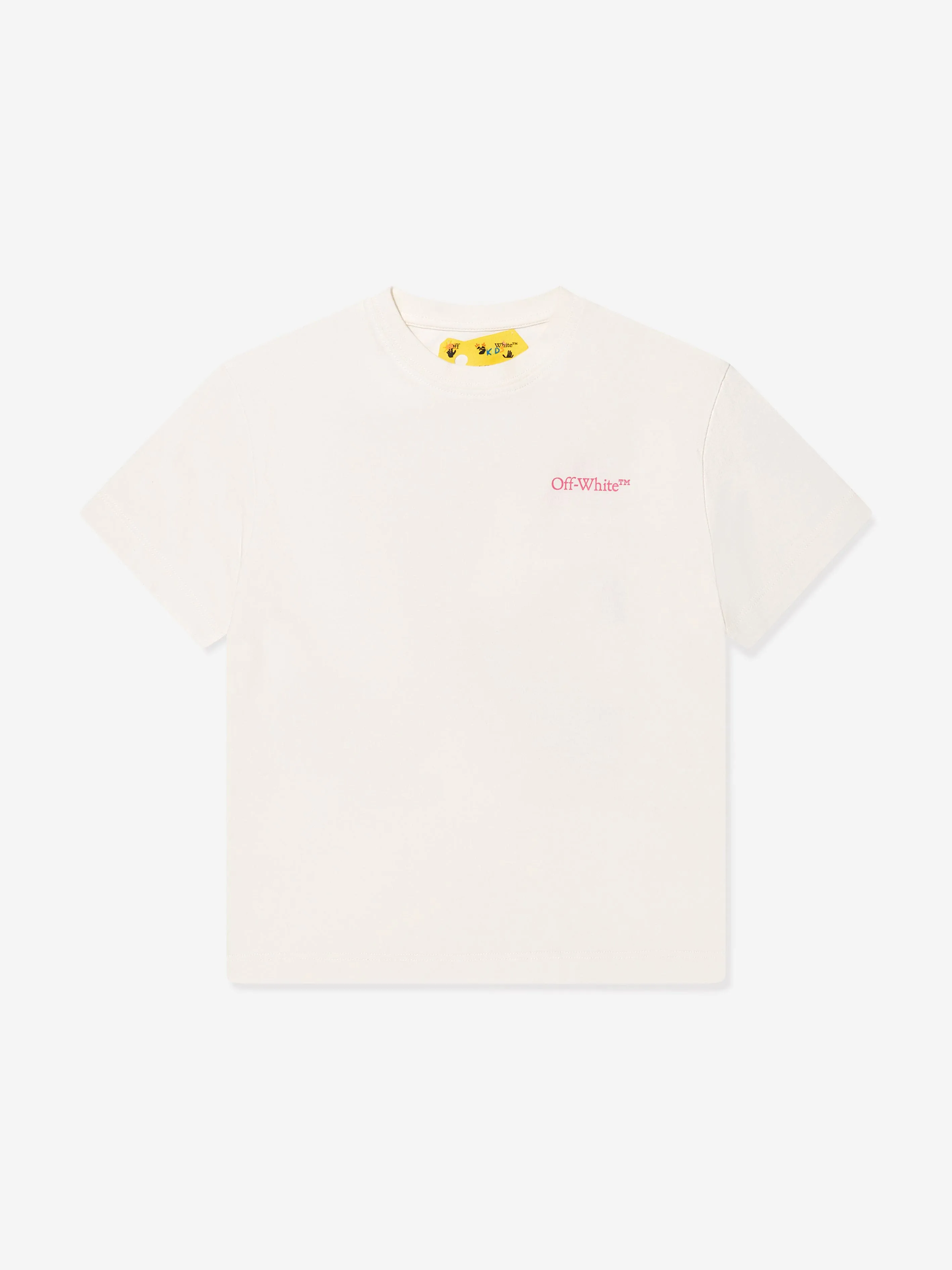 Off-White Girls Classic Arrow Tab T-Shirt in Ivory