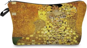 Oil Painting Artwork Makeup Bag Cute Organizer Bag Travel Toiletry Zipper Storage Bag Klimt Artistical Gifts Cosmetic Bag for Women Artist Friends
