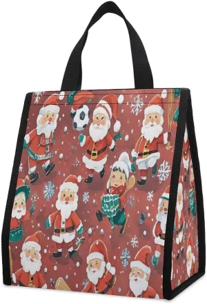 Outdoor Cooler Bags, Christmas Sports Printed Cooler Bag, Insulated Tote Bag, Grocery Tote Bag