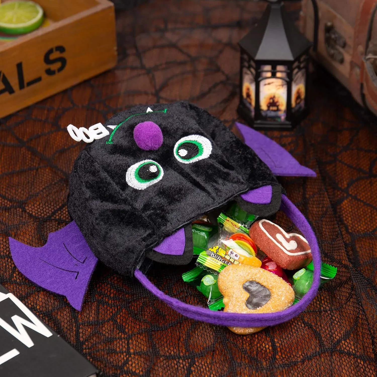 Personalized Halloween Trick or Treat Bags for Kids Halloween Candy Bags Halloween Custom Name Embroidered Candy Basket