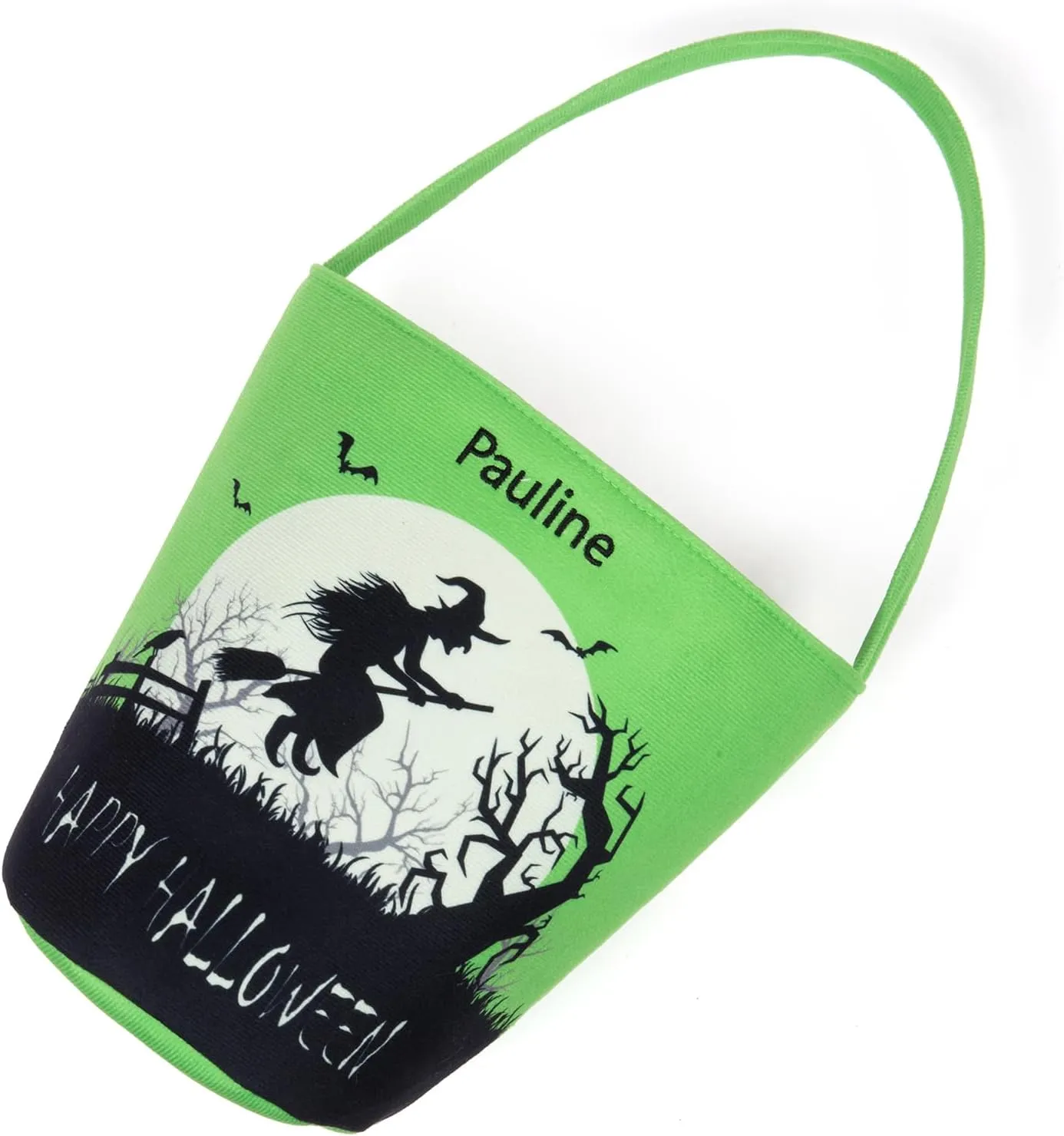 Personalized Halloween Trick or Treat Bags for Kids Halloween Candy Bags Halloween Custom Name Embroidered Candy Basket