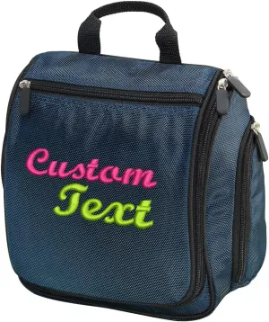 Personalized Hanging Toiletry Bag for Men, Women for Travel - Custom Embroidered Groomsmen Gifts for Toiletry Kit Set