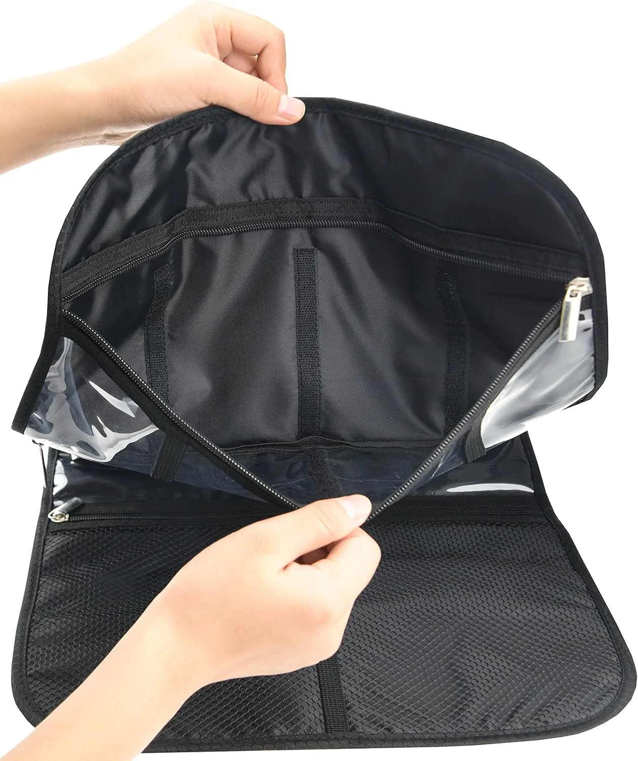 Premium Hanging Toiletry Travel Bag - Cosmetic, Jewelry, Toiletry & Accessory Storage Organizer Bag, Large Size, Various Compartments