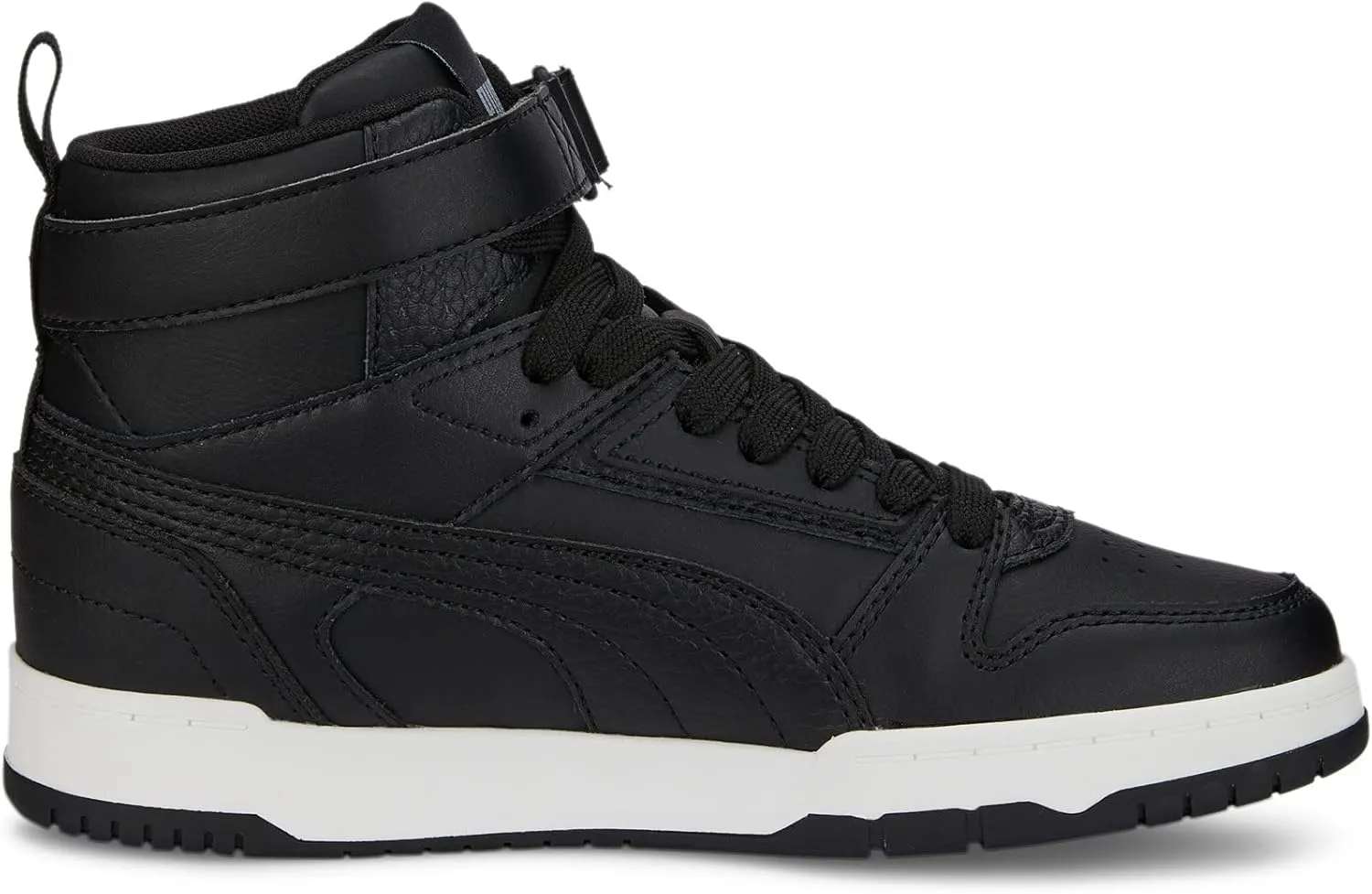 PUMA Mid Shoes RBD Game Sneaker, Black-Team Gold, 5 US Unisex Big Kid