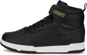 PUMA Mid Shoes RBD Game Sneaker, Black-Team Gold, 5 US Unisex Big Kid
