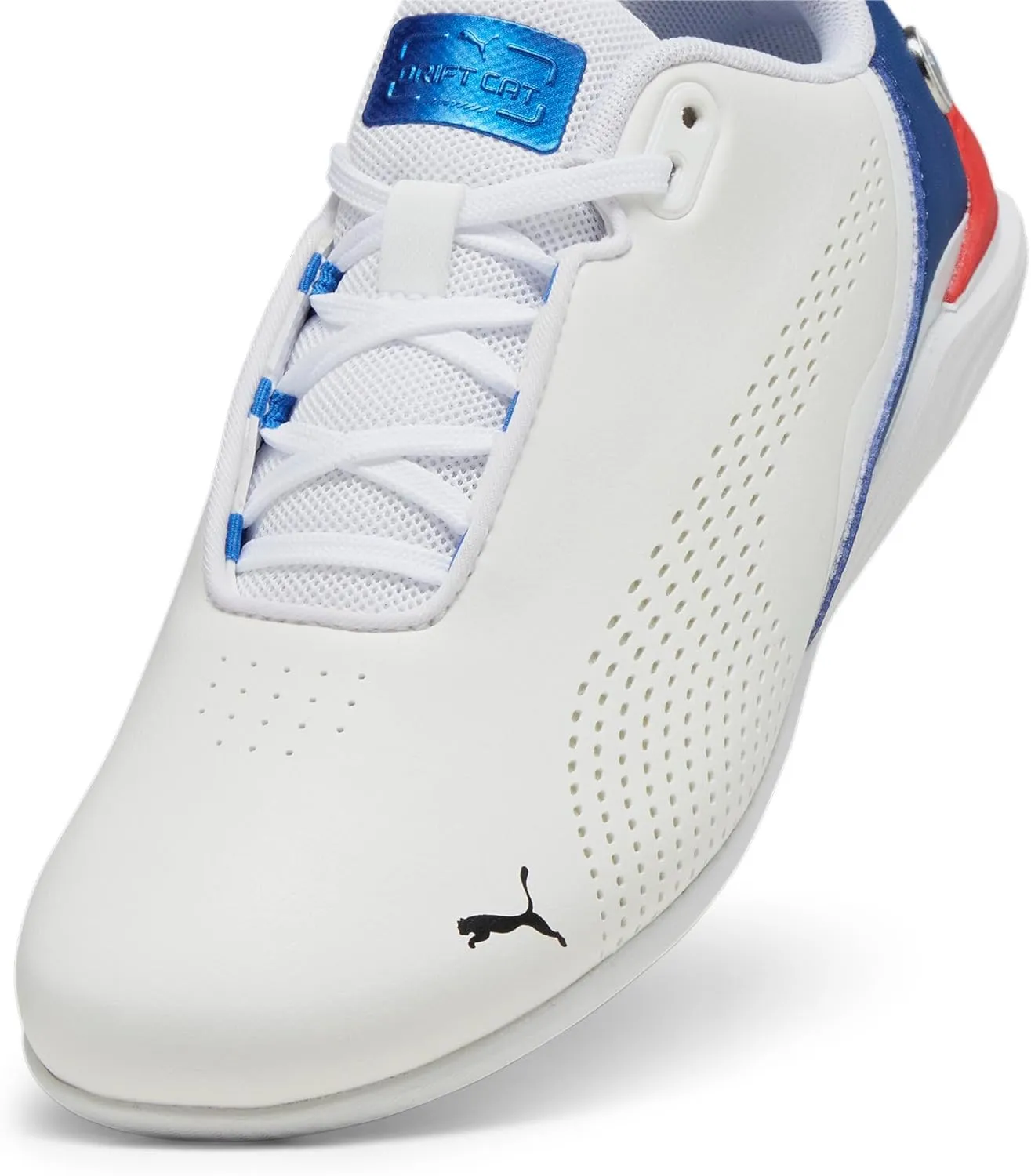 PUMA Unisex-Child M Motorsport Drift Cat Hook and Loop Shoes Kids BMW Sneaker, White-Pro Blue, 4 US Toddler