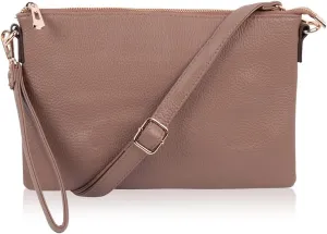 RIAH FASHION Convertible Vegan Leather Oversized Clutch Bag - Travel Tablet Purse Pouch Messenger Wristlet, Crossbody