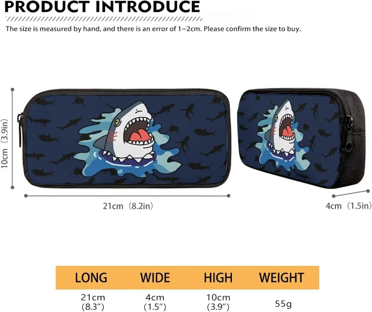Shark Backpack for Boys Kids Book Bag and Lunch Box Set Cute Pencil Case 3 Piece Backpack Set for Boys Toddler to Elementary School Insulated Lunch Bag School Supplies Included