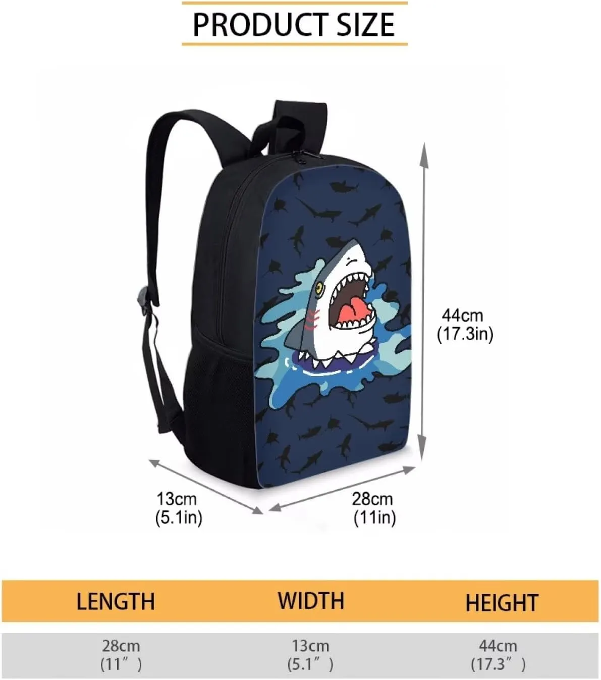 Shark Backpack for Boys Kids Book Bag and Lunch Box Set Cute Pencil Case 3 Piece Backpack Set for Boys Toddler to Elementary School Insulated Lunch Bag School Supplies Included