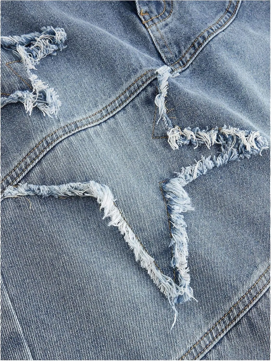 SweatyRocks Girl's High Waist Y2K Punk Distressed Raw Trim Midi Denim Skirts