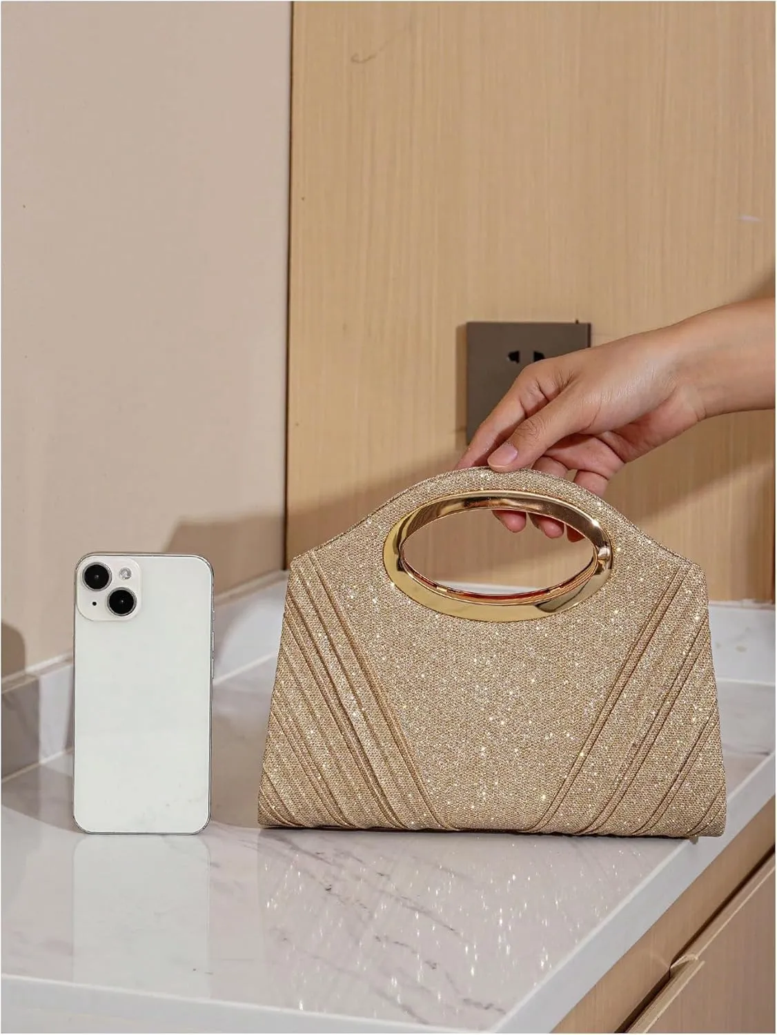 SweatyRocks Women's Glitter Evening Clutch Purses Party Wedding Crossbody Bags