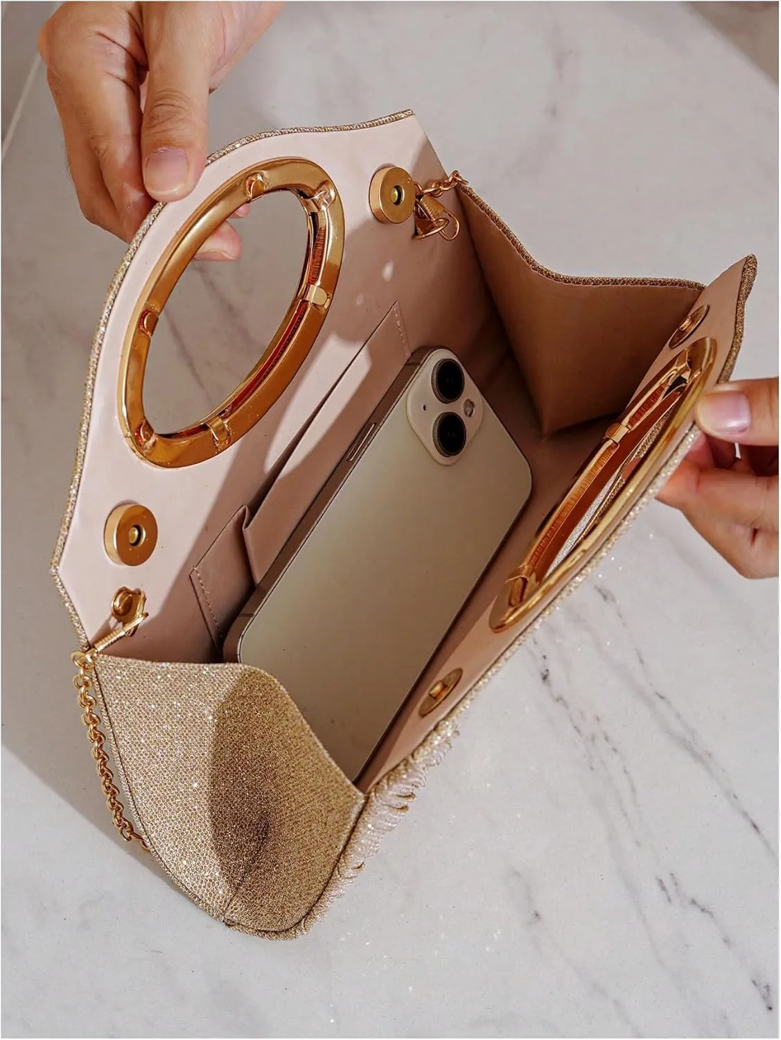 SweatyRocks Women's Glitter Evening Clutch Purses Party Wedding Crossbody Bags