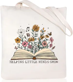 Teacher Appreciation Gifts Canvas Tote Bags Aesthetic for Women Cloth Cotton Bags Travel Bag Reusable Grocery Shopping Bag
