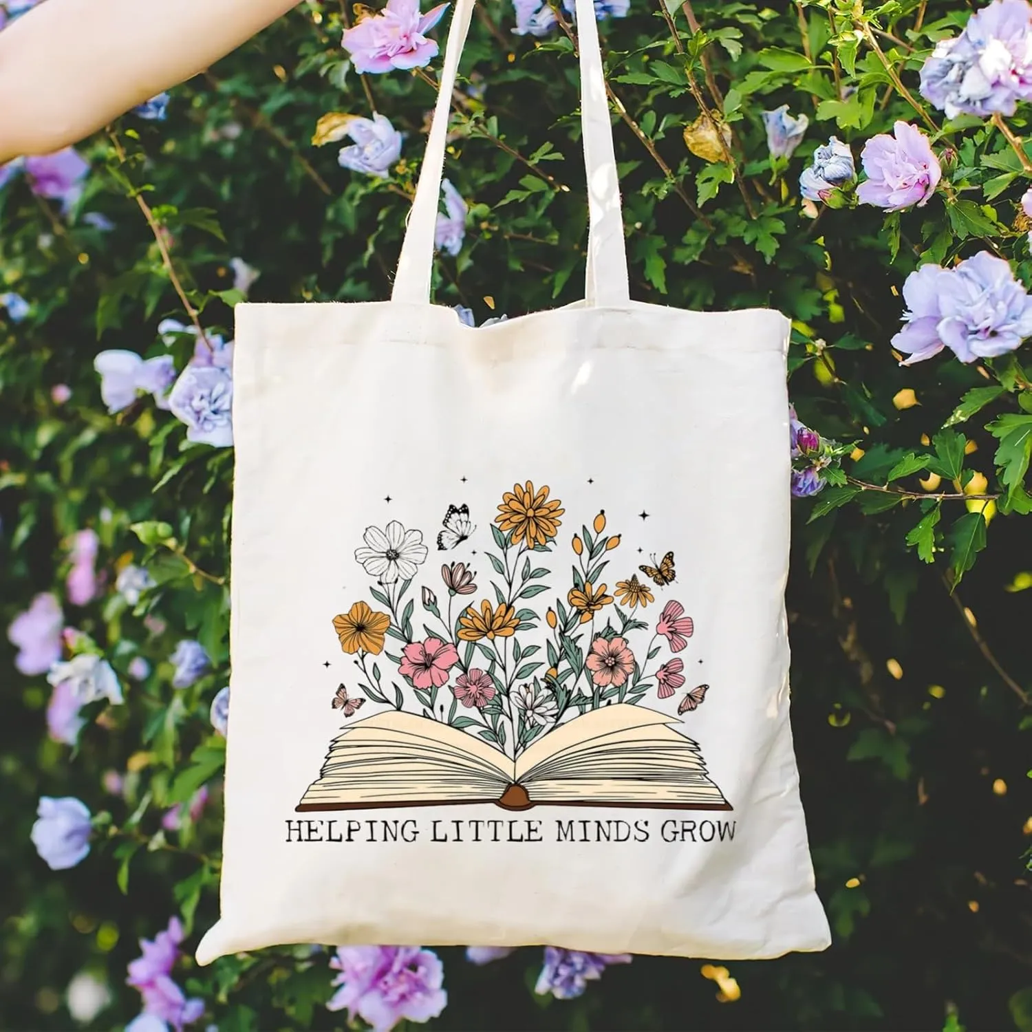 Teacher Appreciation Gifts Canvas Tote Bags Aesthetic for Women Cloth Cotton Bags Travel Bag Reusable Grocery Shopping Bag