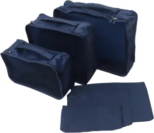 TENDYCOCO Oxford Fabric Storage Bag 1 Set of Travel Luggage Organizer for Closet Windowed Pocket