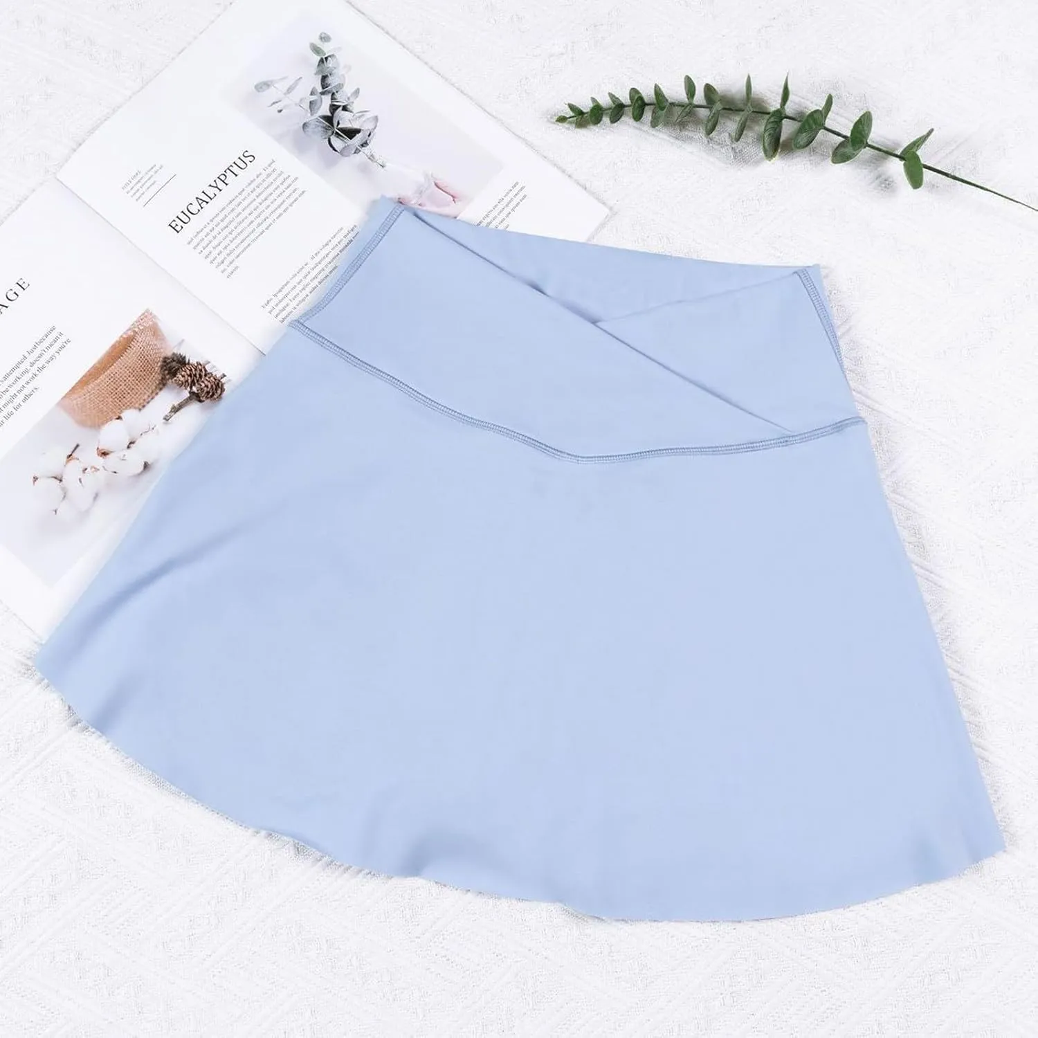 Tennis Skirts for Women with Shorts Cross Elastic High Waisted Tummy Control Golf Skirt Workout Skorts with Pockets