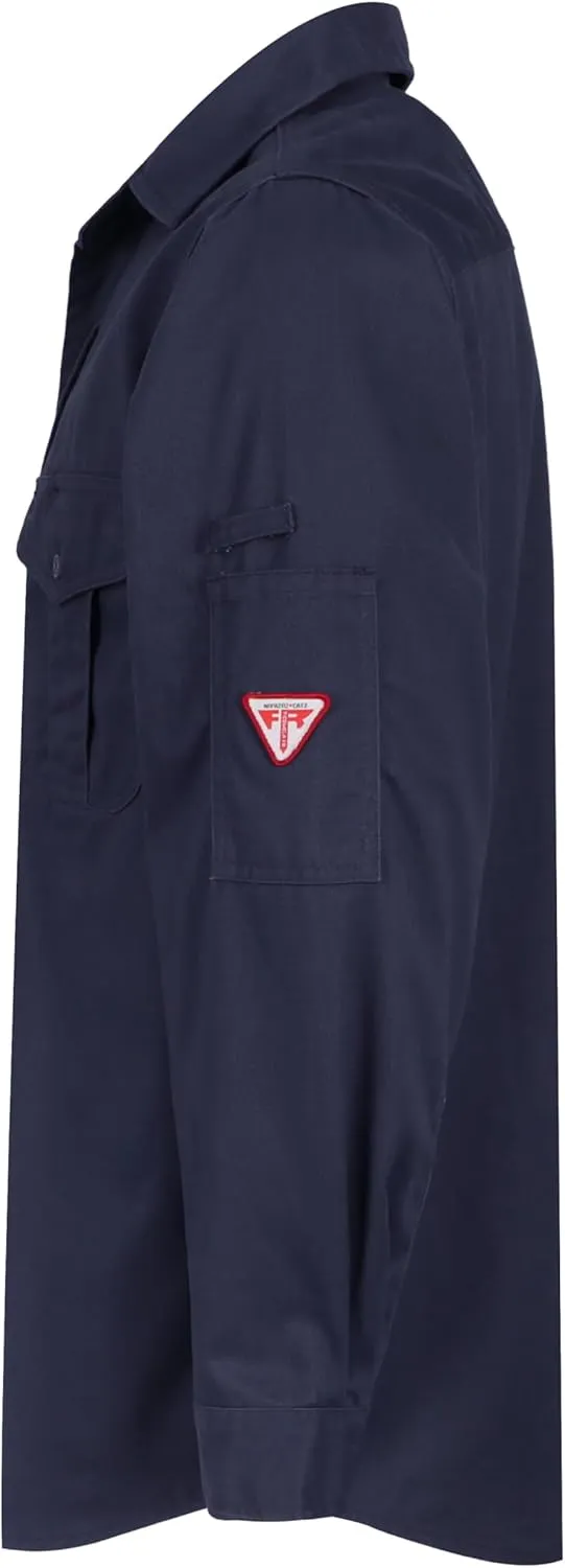 TICOMELA FR Shirts for Men Flame Resistant 7.5oz 100% Cotton NFPA2112 Men's Welding Shirts