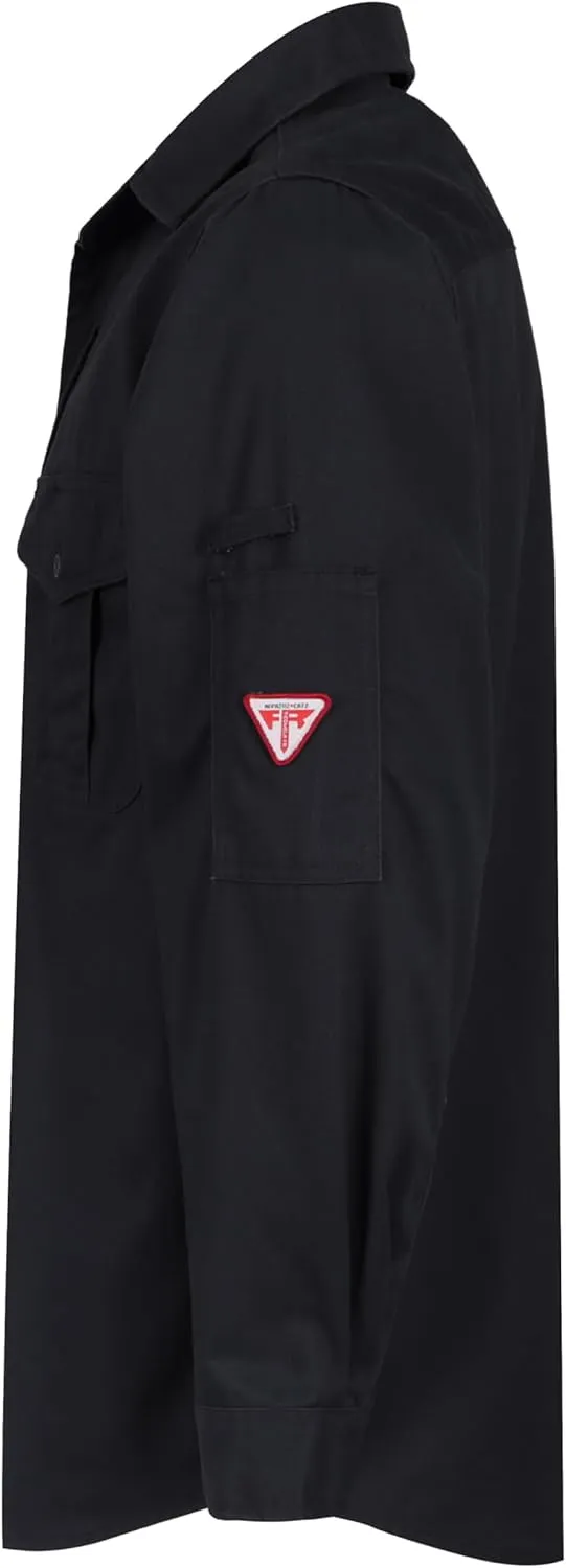 TICOMELA FR Shirts for Men Flame Resistant 7.5oz 100% Cotton NFPA2112 Men's Welding Shirts