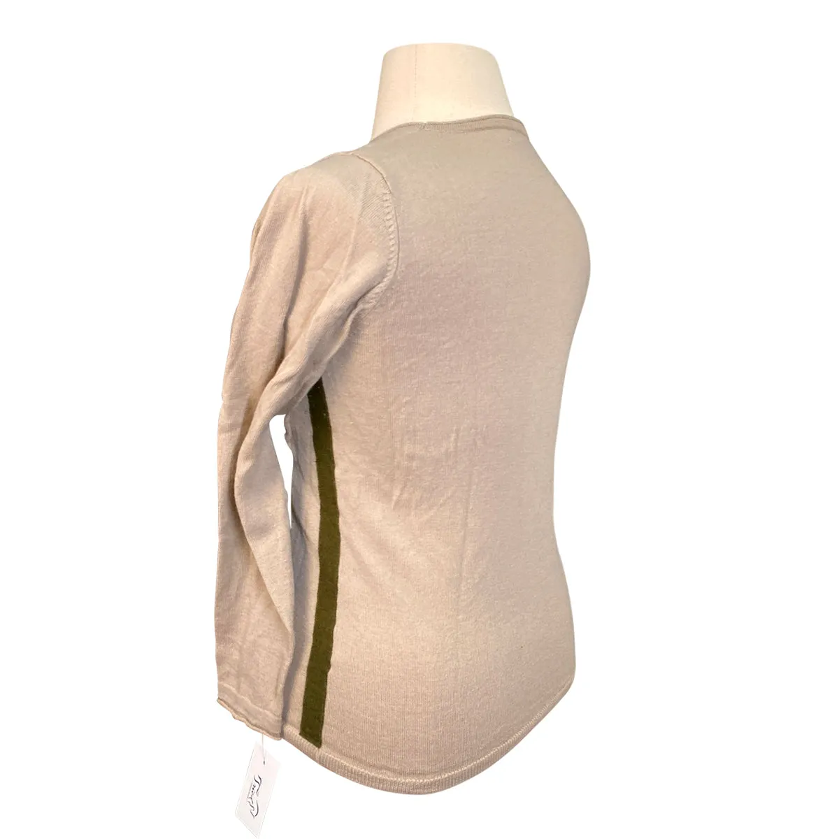 TKEQ Sweater in Grey/Green Stripe - Women's Large