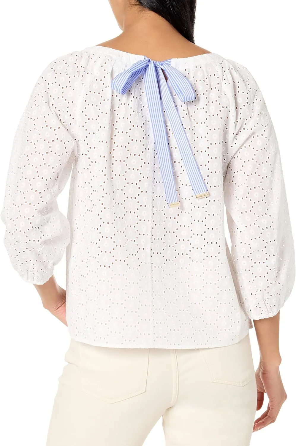 Tommy Hilfiger Women's Long Sleeve Pleated Blouse