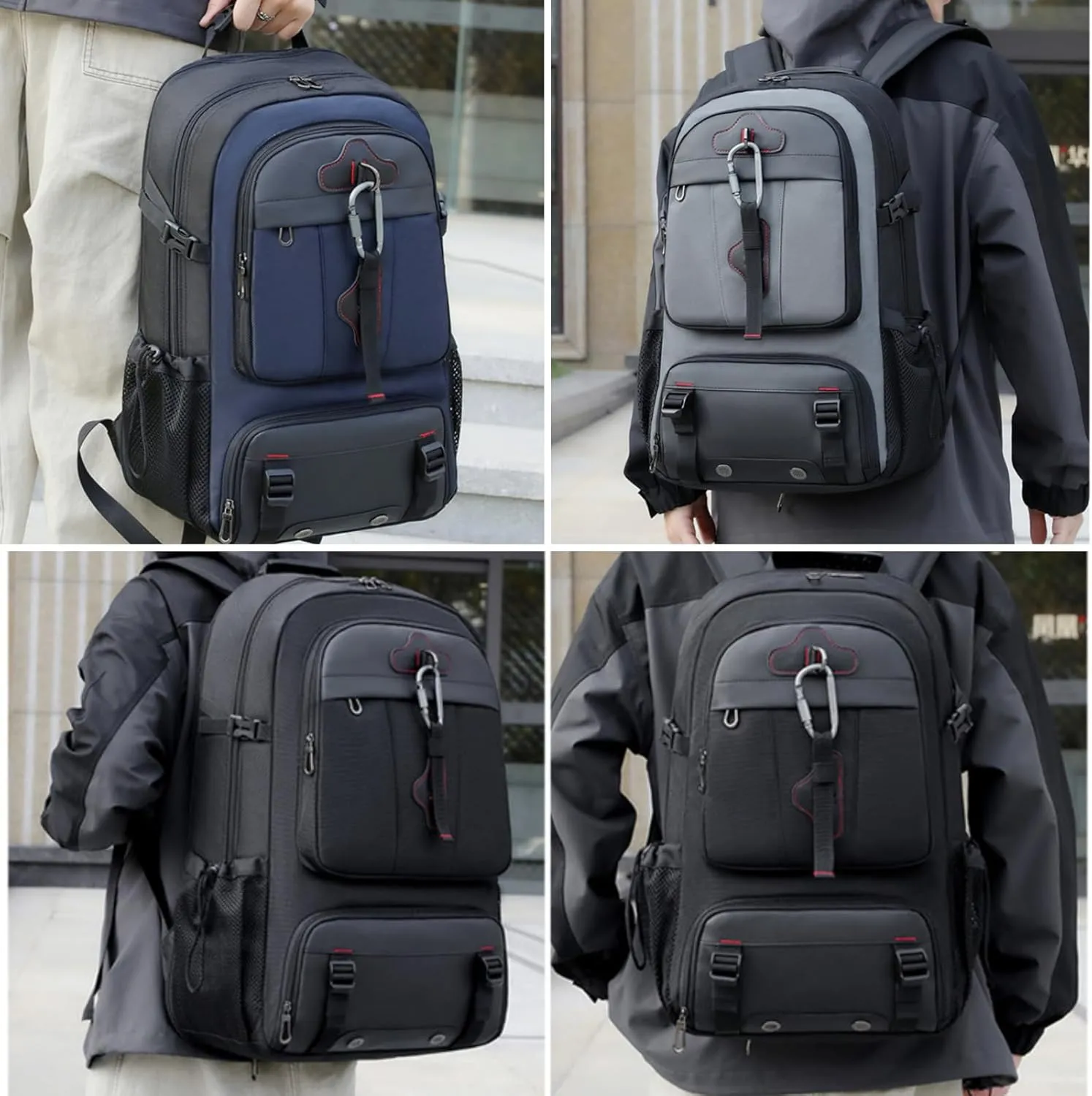 Travel Backpack 70L, 18 Inch Laptop Backpack for Men Women, Large Waterproof Carry On Backpack, TSA Friendly Flight Approved Anti-Theft Backpack with USB Interface & Shoe Compartment, Black