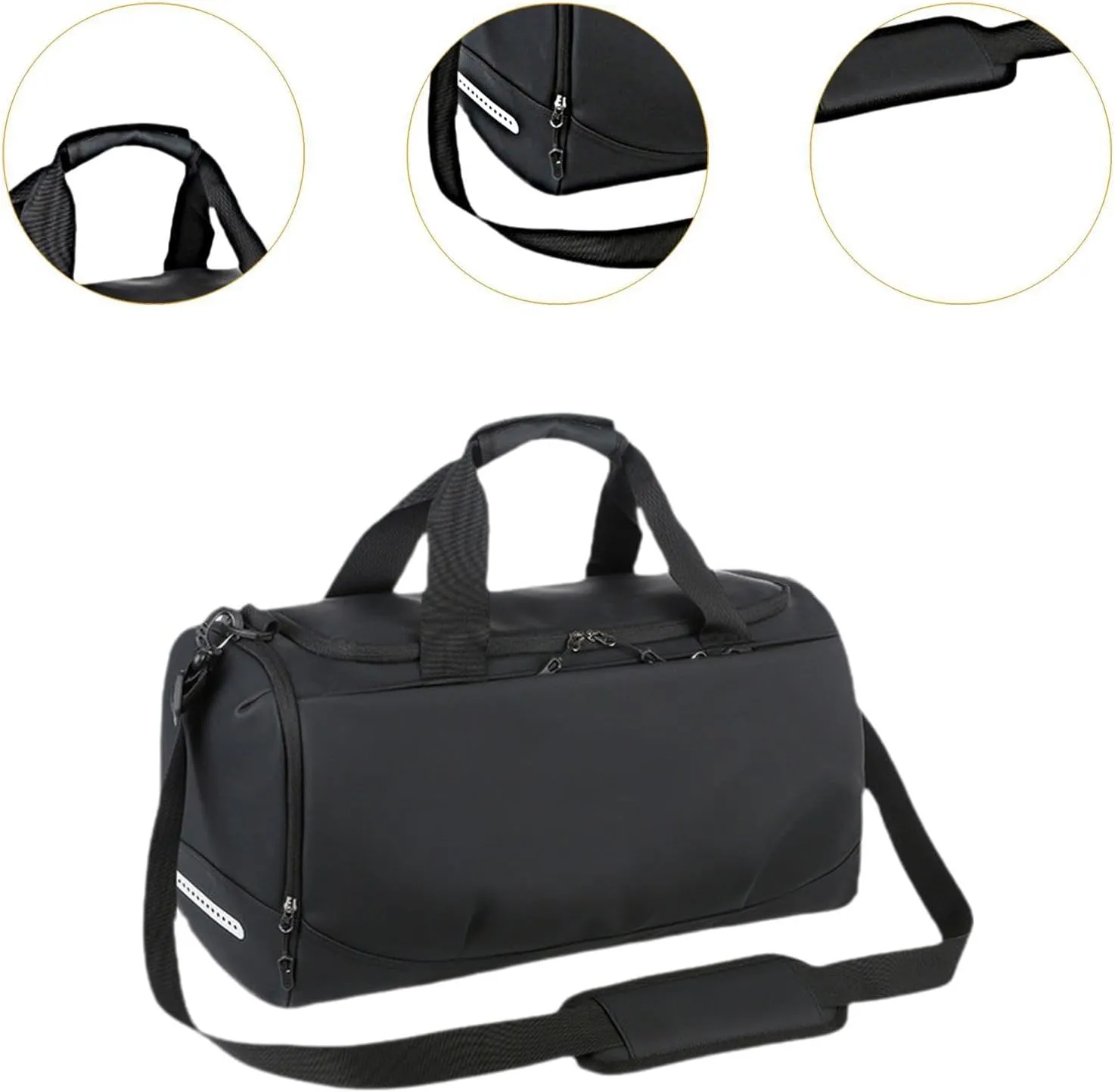 Travel Duffle Bag Garment Bag Business Multipurpose Water Resistant Overnight Bag Weekender Bag for Gym Workout Outdoor, Black