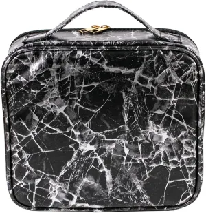 Travel Makeup Train Case Make Up Cosmetic Organizer Bag Makeup Tool Storage with Adjustable Compartments for Women Makeup Brush Toiletry Jewelry Digital Accessories