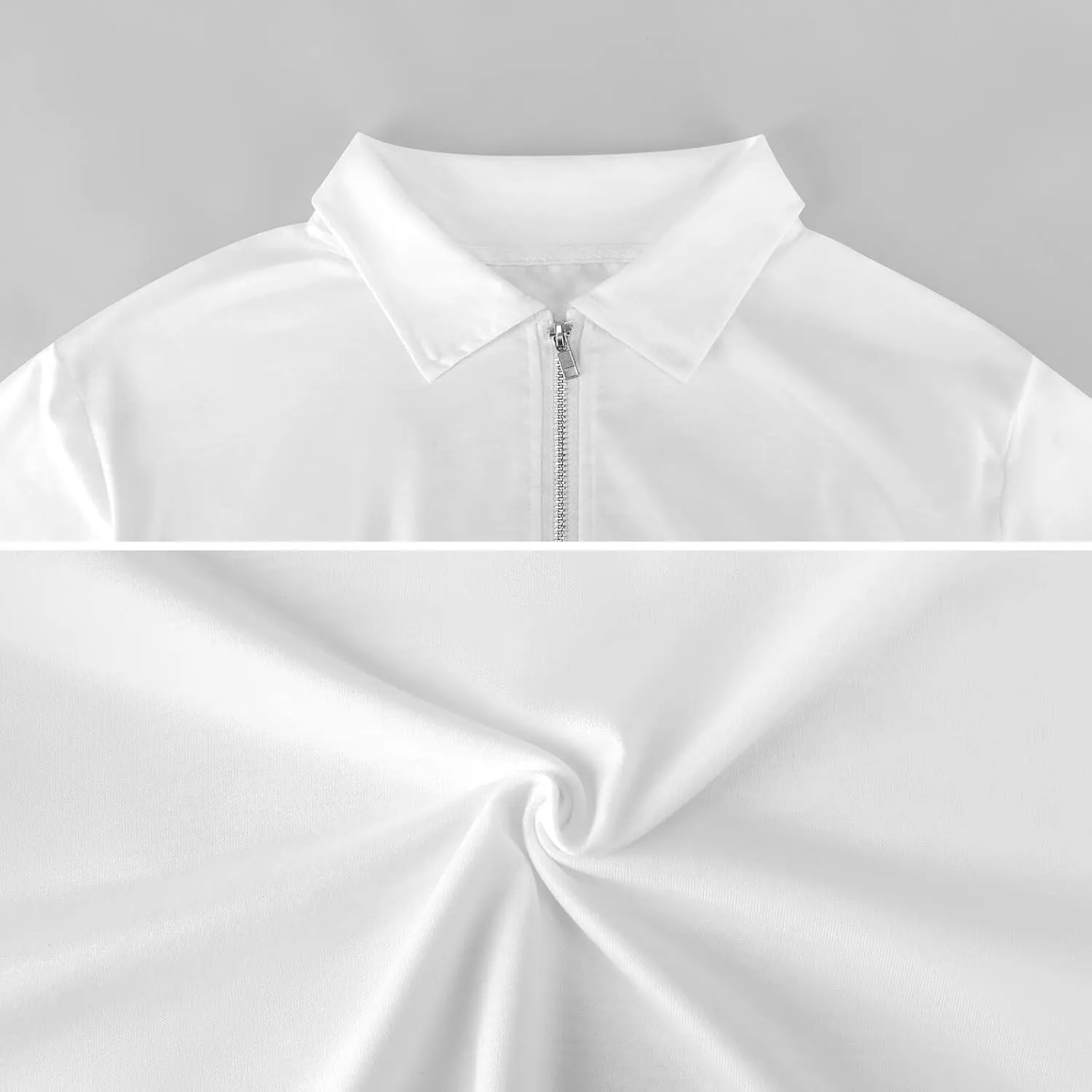 Tropical Palm-Trees Men's Lapel Neck Polo- Shirts Slim Fit Long Sleeve Golf T-Shirts Casual Tees
