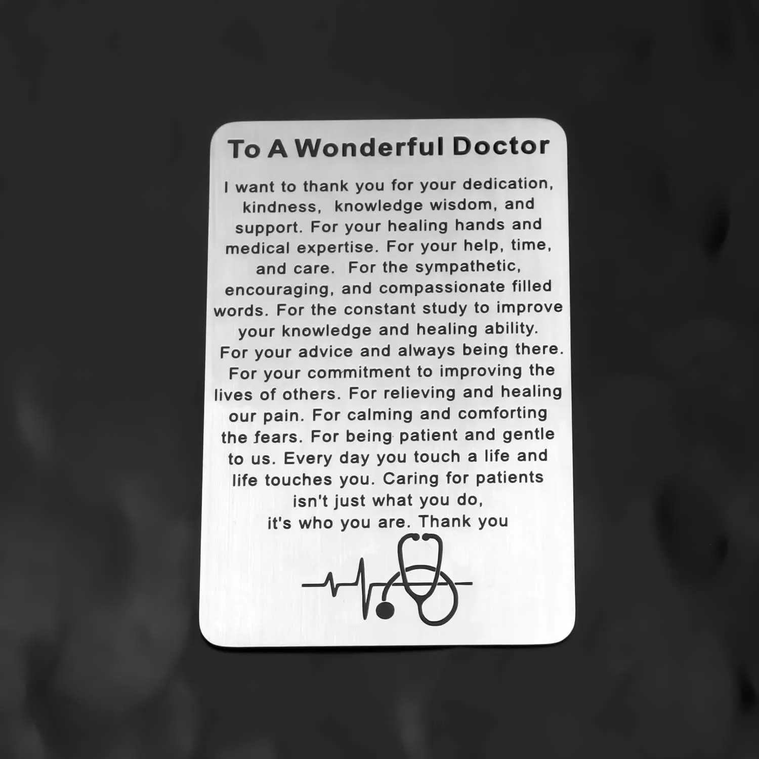 UJIMS Doctor Appreciation Gift to A Wonderful Doctor Wallet Insert Doctor Retirement Gift Thank You Gift Medical Doctor Jewelry