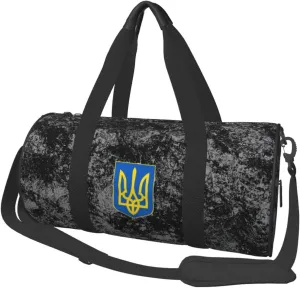 Ukraine Pride Convertible Garment Bag with Shoulder Strap, Carry on Garment Duffel Bag for Men Women - Rolling Foldable for Travel Luggage Bags (Black)