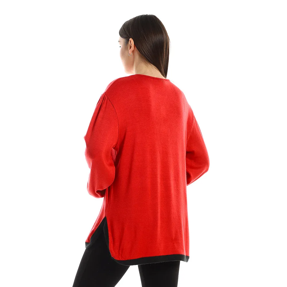 Upper Buttoned Long Sleeves Top - Kady