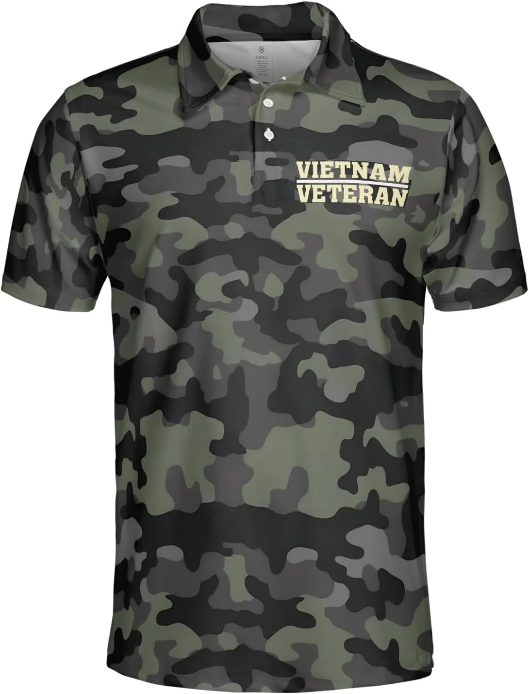 US Veteran Polo Shirts for Men - US Soldiers Men's Quick Dry Short Sleeve Polo Shirts Series 07