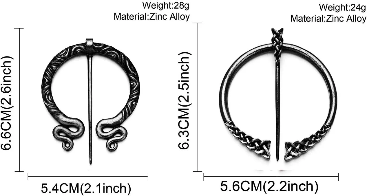 Viking Brooch Pin Clasp Norse Flbula Cloak Pin Celtic Shawl Scarf Clothing Viking Brooch Jewelry for Women Girls