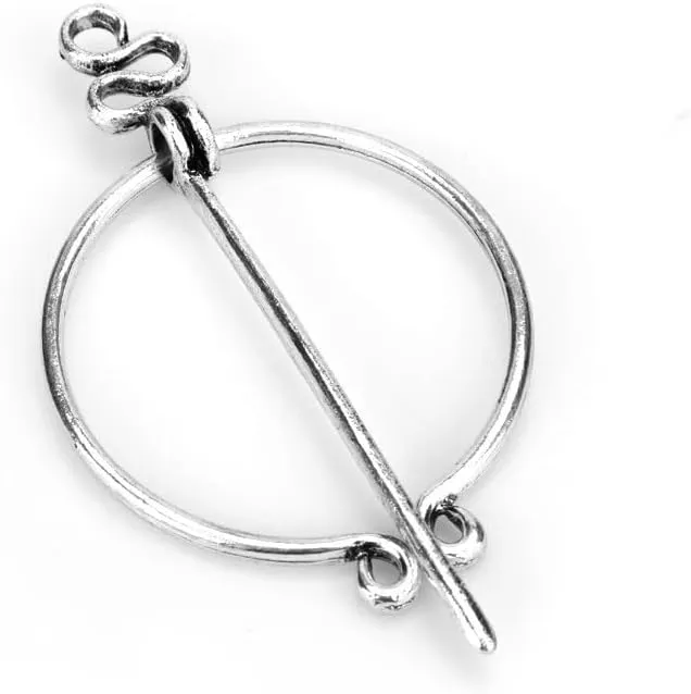 Viking Brooch Pin Set Vintage Medieval Cloak Pin Celtic Shawl Scarf Cloak Clasp for Women Clothes Ethnic Viking Penannular Jewelry Accessory Gift