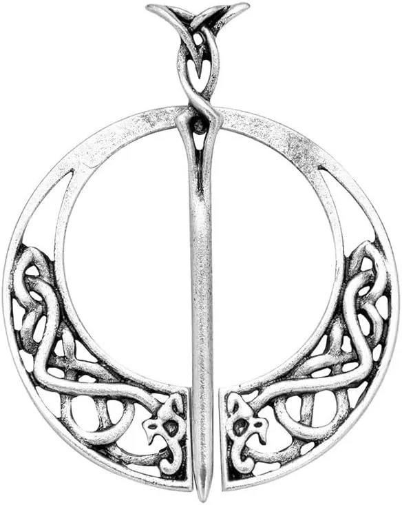 Viking Brooch Pin Set Vintage Medieval Cloak Pin Celtic Shawl Scarf Cloak Clasp for Women Clothes Ethnic Viking Penannular Jewelry Accessory Gift
