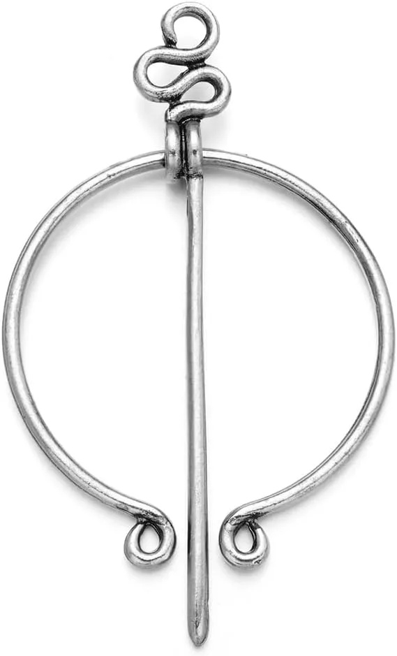 Viking Brooch Pin Set Vintage Medieval Cloak Pin Celtic Shawl Scarf Cloak Clasp for Women Clothes Ethnic Viking Penannular Jewelry Accessory Gift