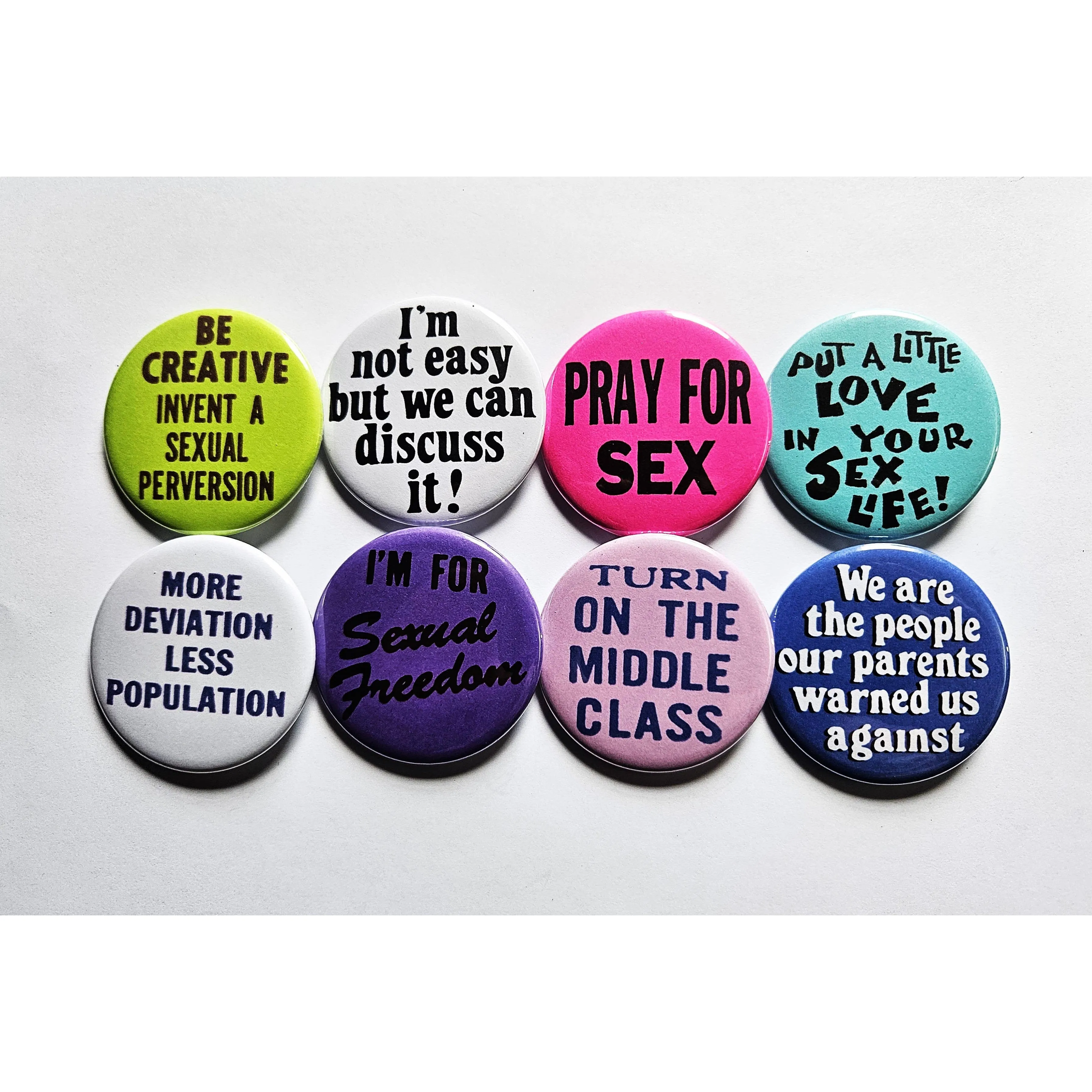 Vintage Reproduction We Are The People Our Parents Warned Us Against Small Pinback Button | 1.25" Diameter '60 '70s '80s Retro Pin