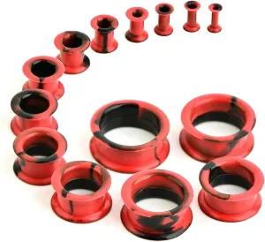 WBRWP 20/28pcs Ear Stretching kit Set - Hollow Hard Silicone Plugs and Tunnels - Ear Expander Gauges Stretcher Body Piercing Jewelry