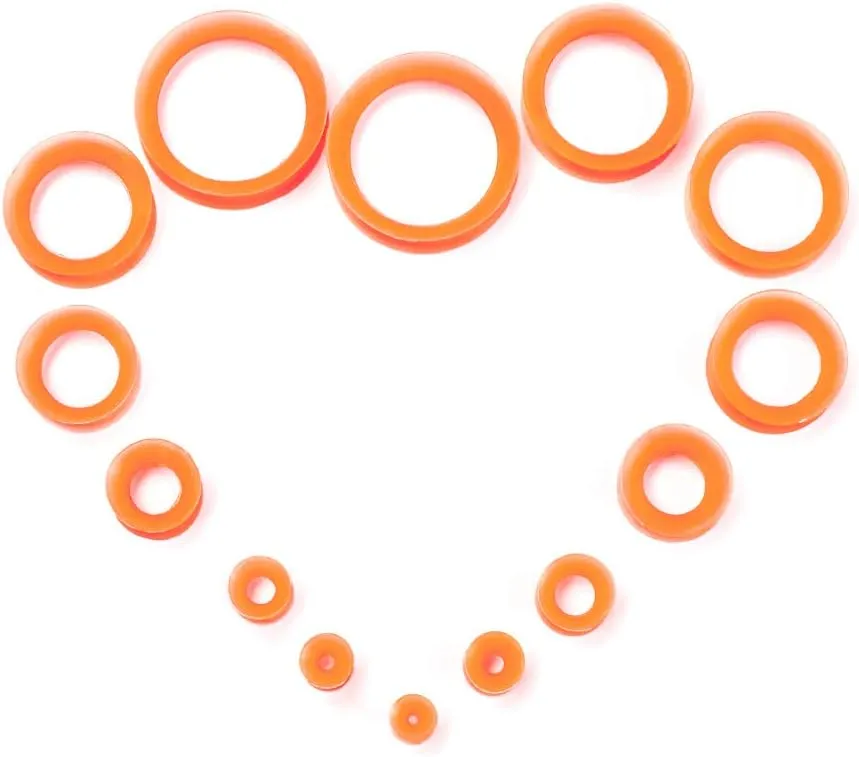 WBRWP 20/28pcs Ear Stretching kit Set - Hollow Hard Silicone Plugs and Tunnels - Ear Expander Gauges Stretcher Body Piercing Jewelry