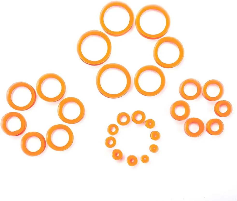 WBRWP 20/28pcs Ear Stretching kit Set - Hollow Hard Silicone Plugs and Tunnels - Ear Expander Gauges Stretcher Body Piercing Jewelry