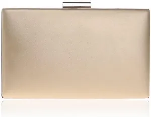 Women PU Clutch Mixed Color Leather Metal Evening Bags Party Wedding Bridal Handbags