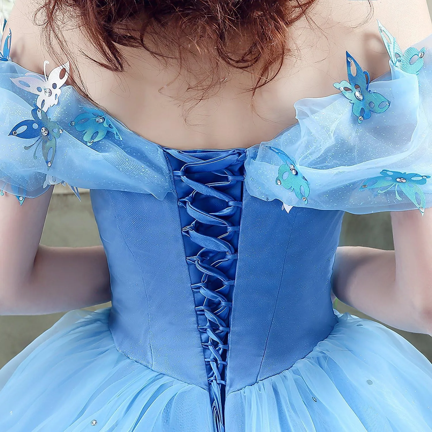 Womens Cinderella Quinceanera Dress Puffy Prom Gowns Wedding Dresses