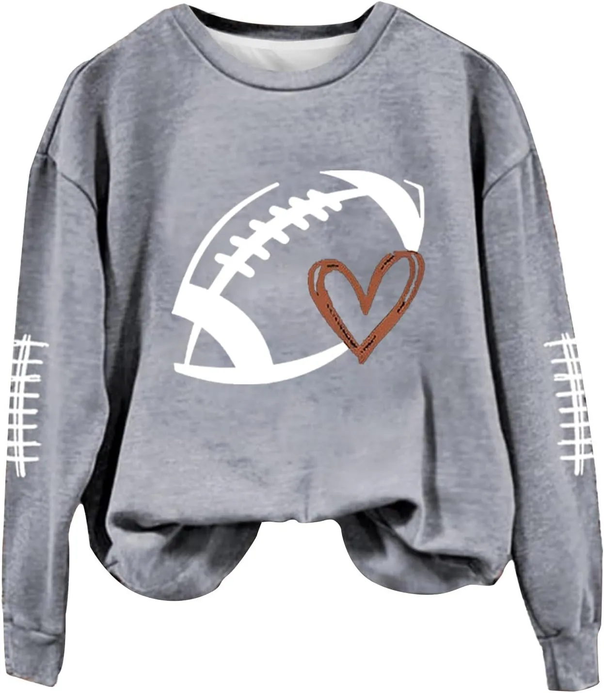 Womens Football Sweatshirt,2024 Fall Sweatshirts Pullover Long Sleeve Game Day Football Graphic Plus Size Sweatshirts