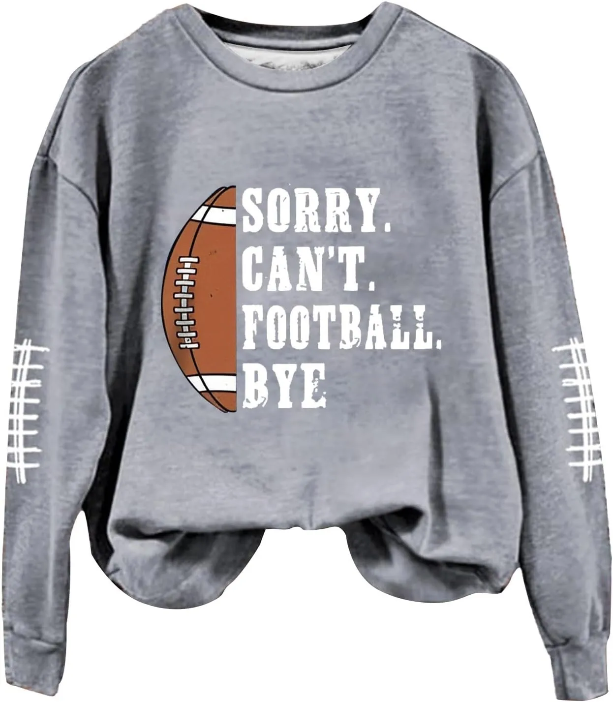 Womens Football Sweatshirt,2024 Fall Sweatshirts Pullover Long Sleeve Game Day Football Graphic Plus Size Sweatshirts